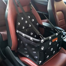 Dog Car Seat Puppy Portable Pet Booster Car Seat with Clip-On Safety Leash an...