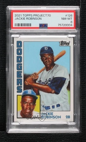 2021 Project 70 Online Exclusive /4147 Jackie Robinson Jonas Never PSA 8 HOF