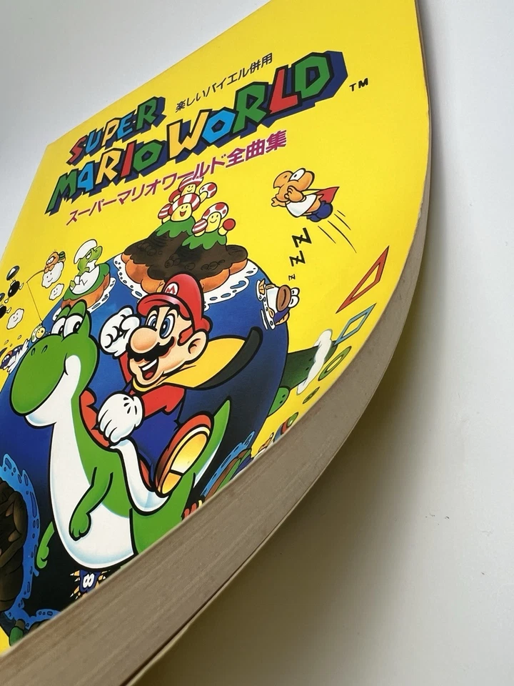 Nintendo Super Mario World Todas las Musicas Hoja BGM Libro de Partituras Piano De Colección Raro Foto 2 de 4