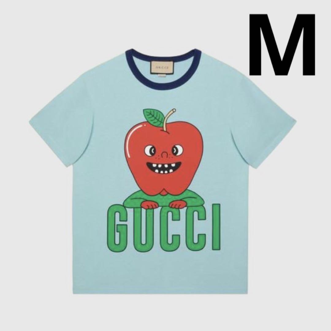Gucci Cotton T-Shirt with Apple Print Design