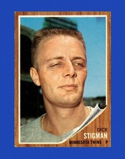 1962 Topps Set-Break #532 Dick Stigman EX-EXMINT *GMCARDS*