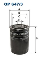 ÖLfilter Filtron OP 647/3 Anschraubfilter FüR 2050 7000 5000 3000 3010 6000 7010