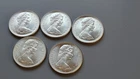 1967 Canadian Centennial Silver Dollar Elizabeth II - Flying Goose (5 coins)