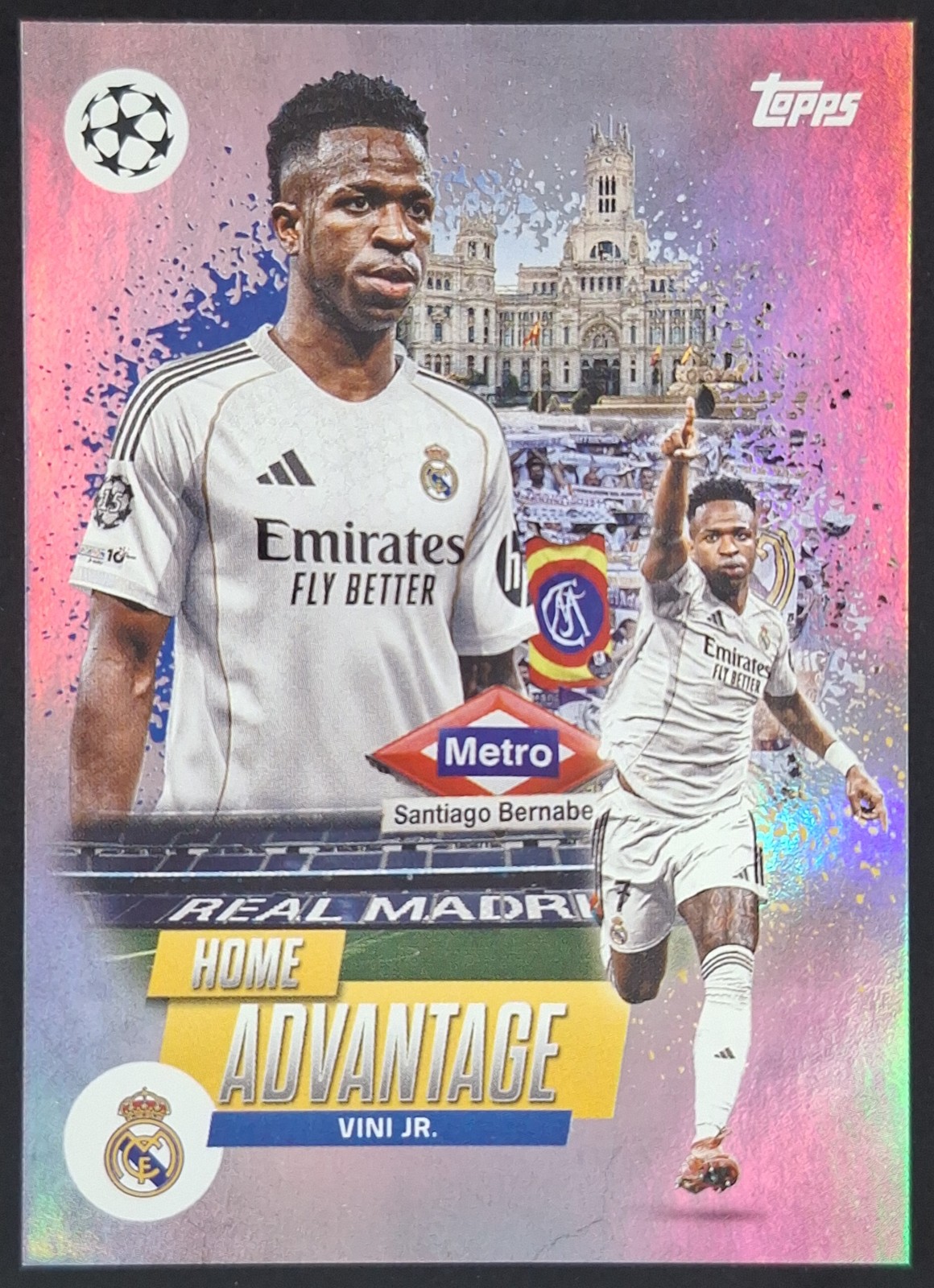 2025-26 Topps UEFA VINICIUS JR. Foilboard SP Home Pitch Advantage #HP-4