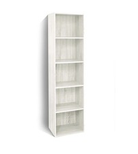 LIBRERIA 4 RIPIANI "READY 2" ROVERE BIANCO 40X29X172 CM
