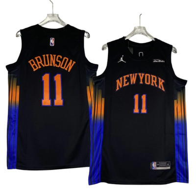 MEN Jalen #11 Brunson Knick Black - All Stitched Jersey