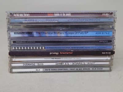 90s Dance / Rave / Electronic CD Singles Bundle X 10 Prodigy SL2 Chemical Bros