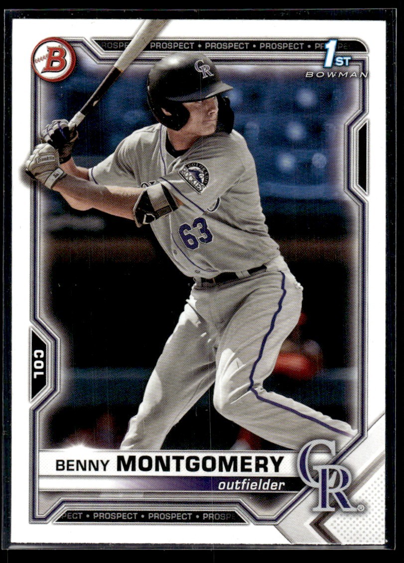 2021 Bowman Draft Benny Montgomery Colorado Rockies #BD-84