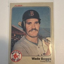 Fleer 1983 Wade Boggs Rookie #179 Boston Red Sox Baseball Card Base Set