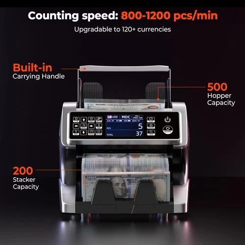 MUNBYN IMC01 Money Counter Machine Mixed Denomination 2CIS UV IR MG MT image 10