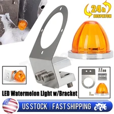 Watermelon Frame Bracket Angled Mount Clamp Bracket with Amber LED Light Combo