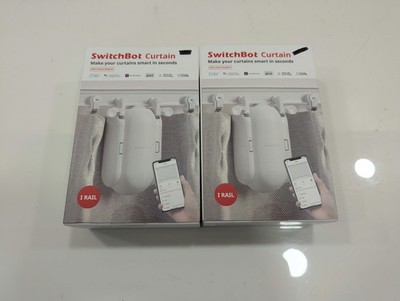 Pair of 2 SwitchBot Bluetooth Smart Automatic Curtain, I Rail White (W0701600)