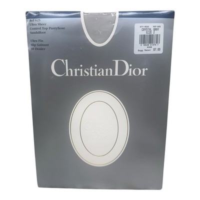 Christian Dior Diorissimo Ultra Sheer Control Top Pantyhose 2 Crystal Gray 4533