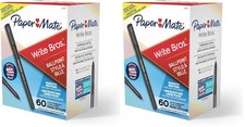 Paper Mate Ballpoint Pens, Write Bros. Black Ink 60 Count Pack of 2 ,