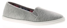 Platino Womens Canvas Pumps Eleanor Slip On grey UK Size