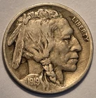 #1 Nicer Low Mintage very fine++ 1919 P Buffalo Head Nickel
