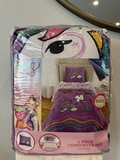 JoJo Siwa Sparkle Shine Twin/Full 72" x 86" Soft Reversible Comforter for Kids
