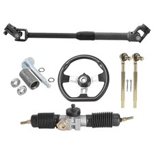 Go Kart Steering Wheel Kit 270mm Wheel 420mm Gear Rack and Pinion
