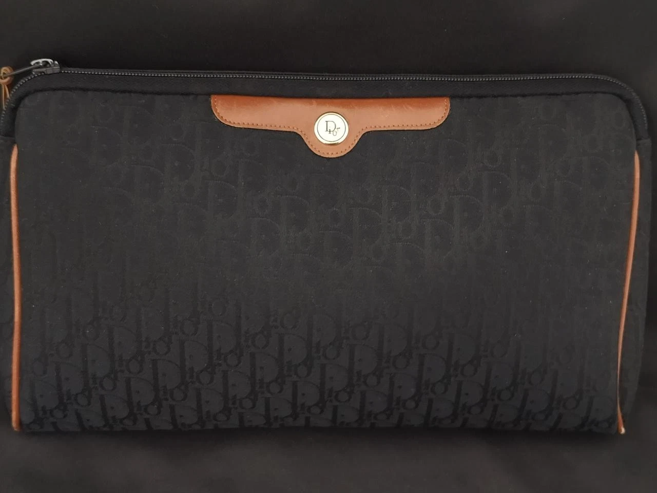Christian Dior Pochette Sac à Main de Soirée Cuir Noir Vintage