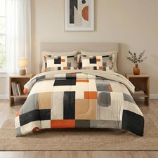 Comforter Set Size, Geometric Painting Contemporary 7 King Abstract Painting