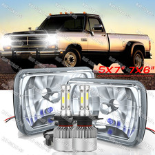 Pair 5x7 7x6 Led Headlights Hilow Beam For Dodge D150 D250 D350 Ram 50 H4