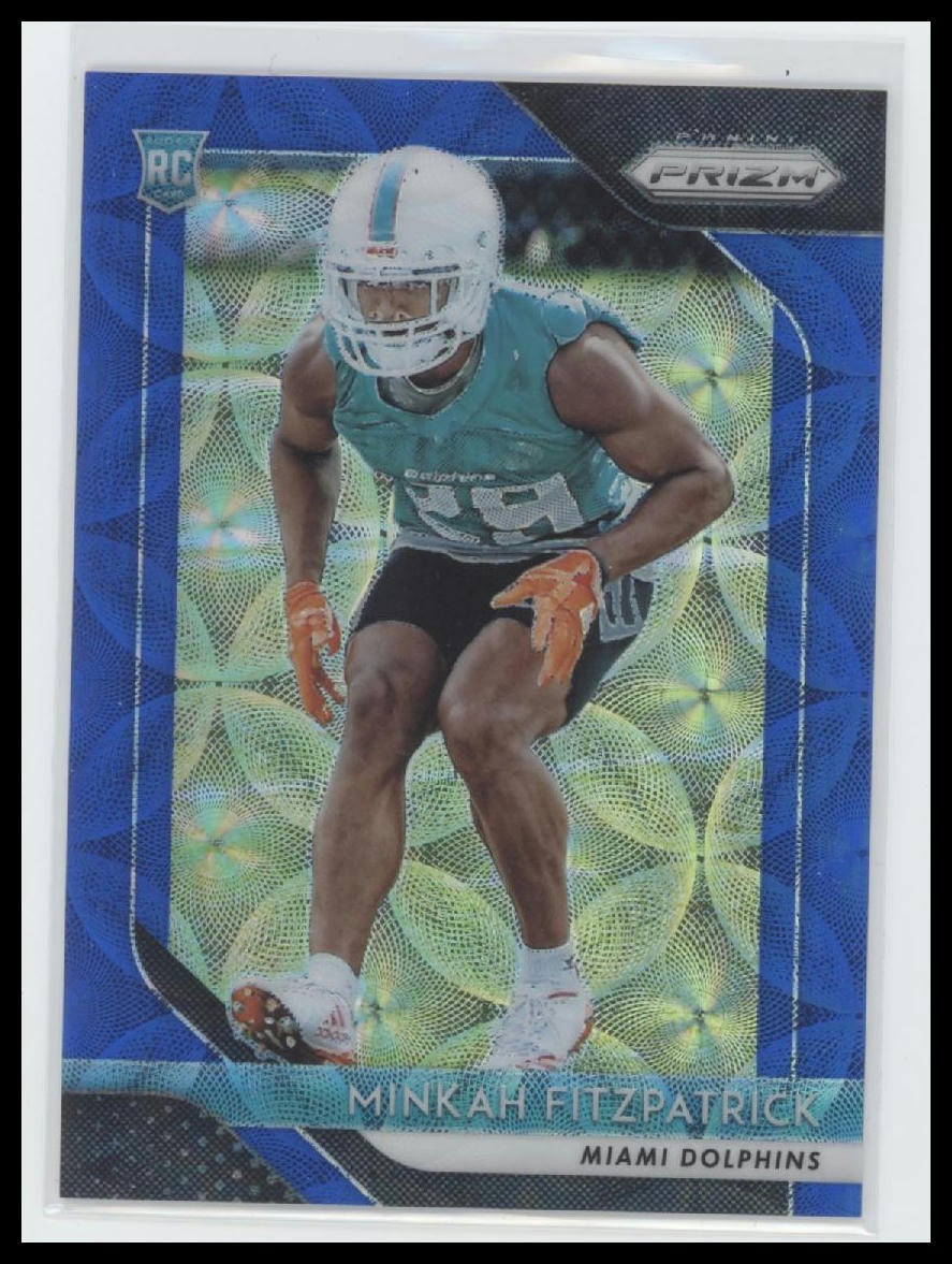 2018 Panini Prizm #243 Minkah Fitzpatrick Prizm Blue Scope #/99