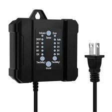 100W Outdoor Low Voltage Transformer with Timer and Photocell Sensor 120V AC Wea