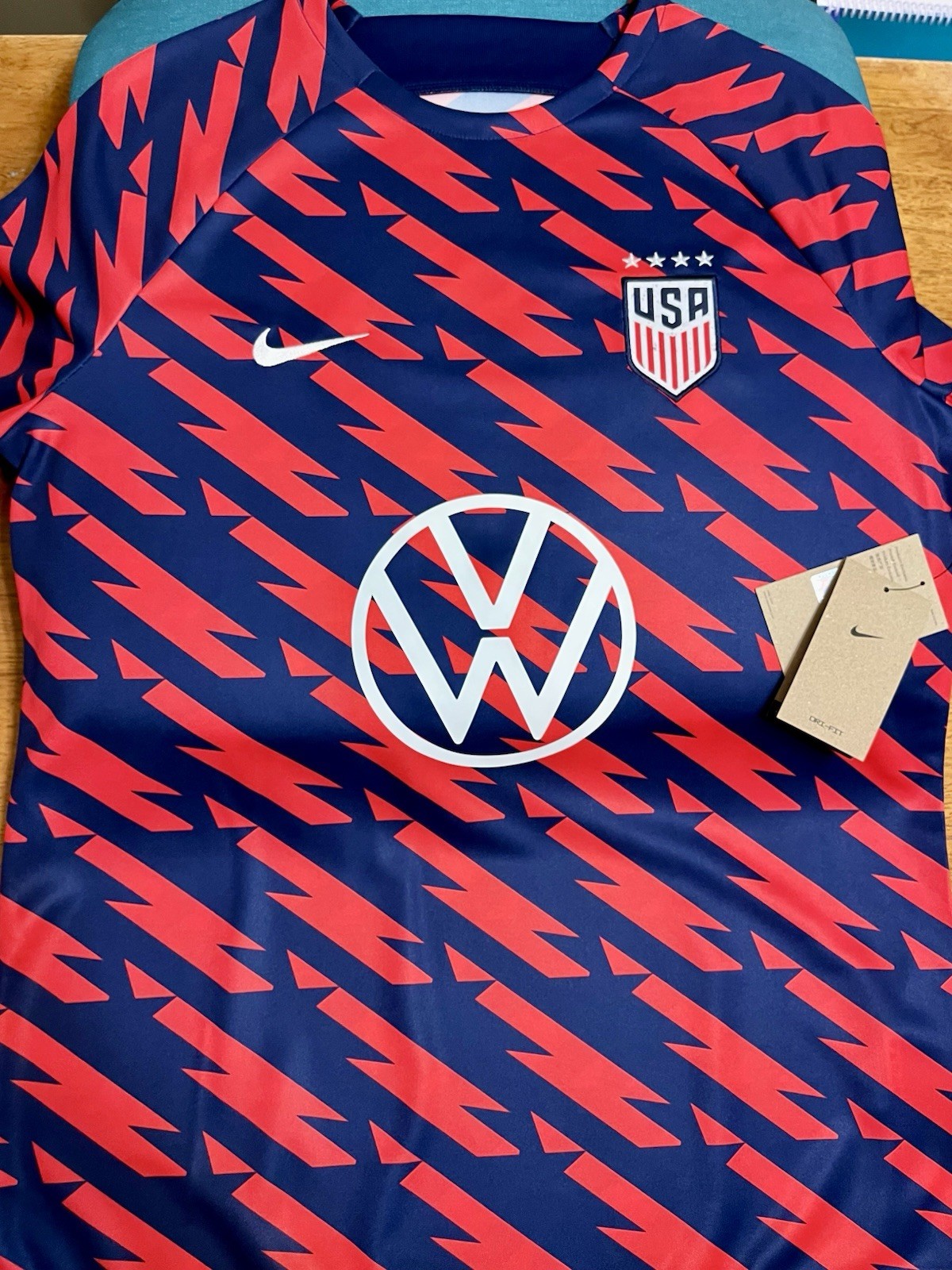 2023-24 Nike Men’s USMNT Pre Match Soccer Jersey Large L US United States USA
