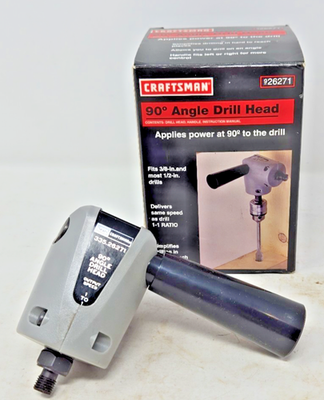 #ad VTG Sears Craftsman 90 Degree Angle Drill Head Attachment 26271 NOS $23.87