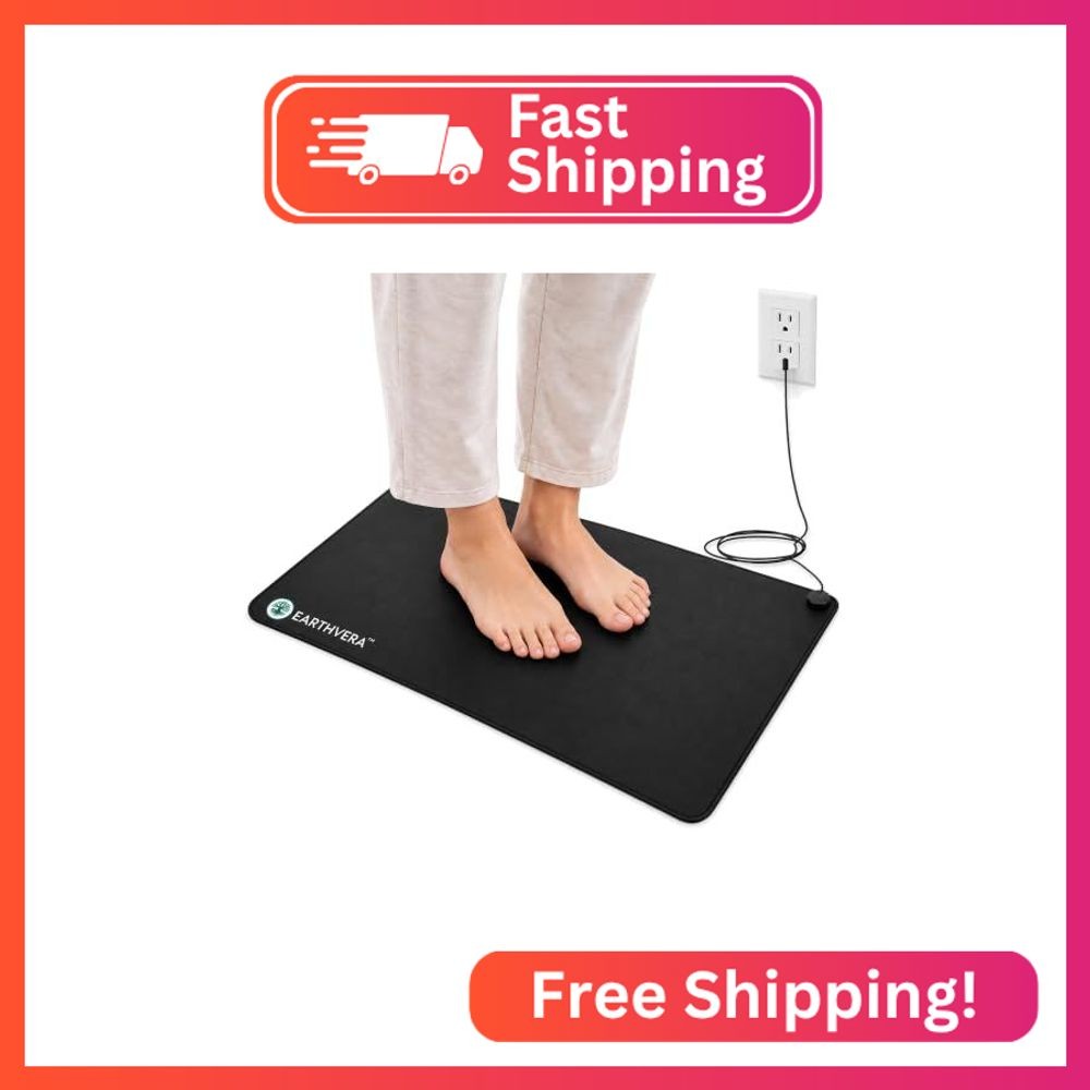 EARTHVERA Grounding Mat for Sleep, Feet & Desk – Earthing Mat with Cord