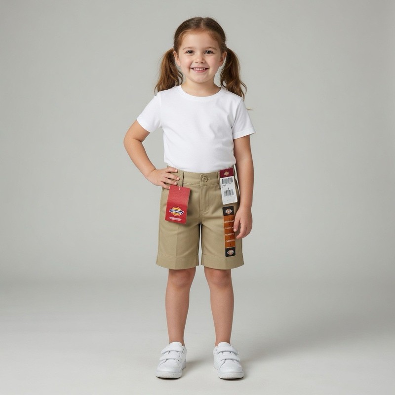 Dickies Girls Shorts Size 5 Khaki NWT