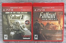PS3 Fallout 3 GOTY & New Vegas Ultimate Edition Complete CIB PlayStation Tested