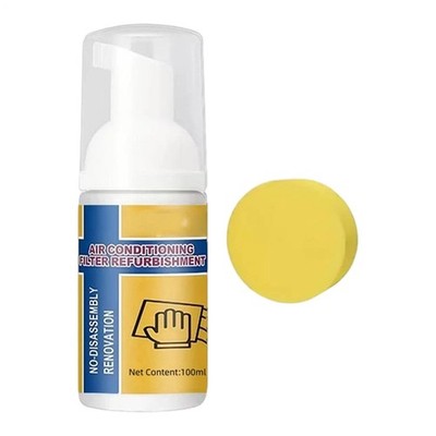 AC Foam Cleaner 100ml No Rinse Professional Fan Cleaning Spray With Sponge