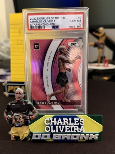 2022 Donruss Optic UFC Charles Oliveira Star Gazing Pink /25 PSA 10 Pop 1