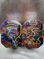 Pokemon Mega Charizard X And Y Tins. Set Of 2.  Sealed! Brand New