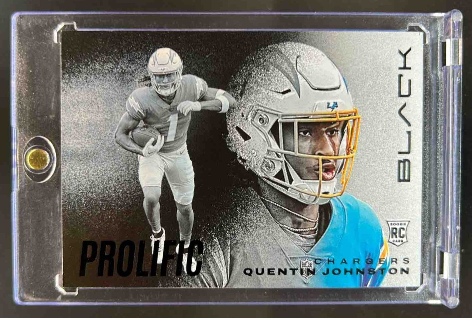 2023 Panini Black Quentin Johnston Prolific RC SP Rookie #PC-8 Chargers