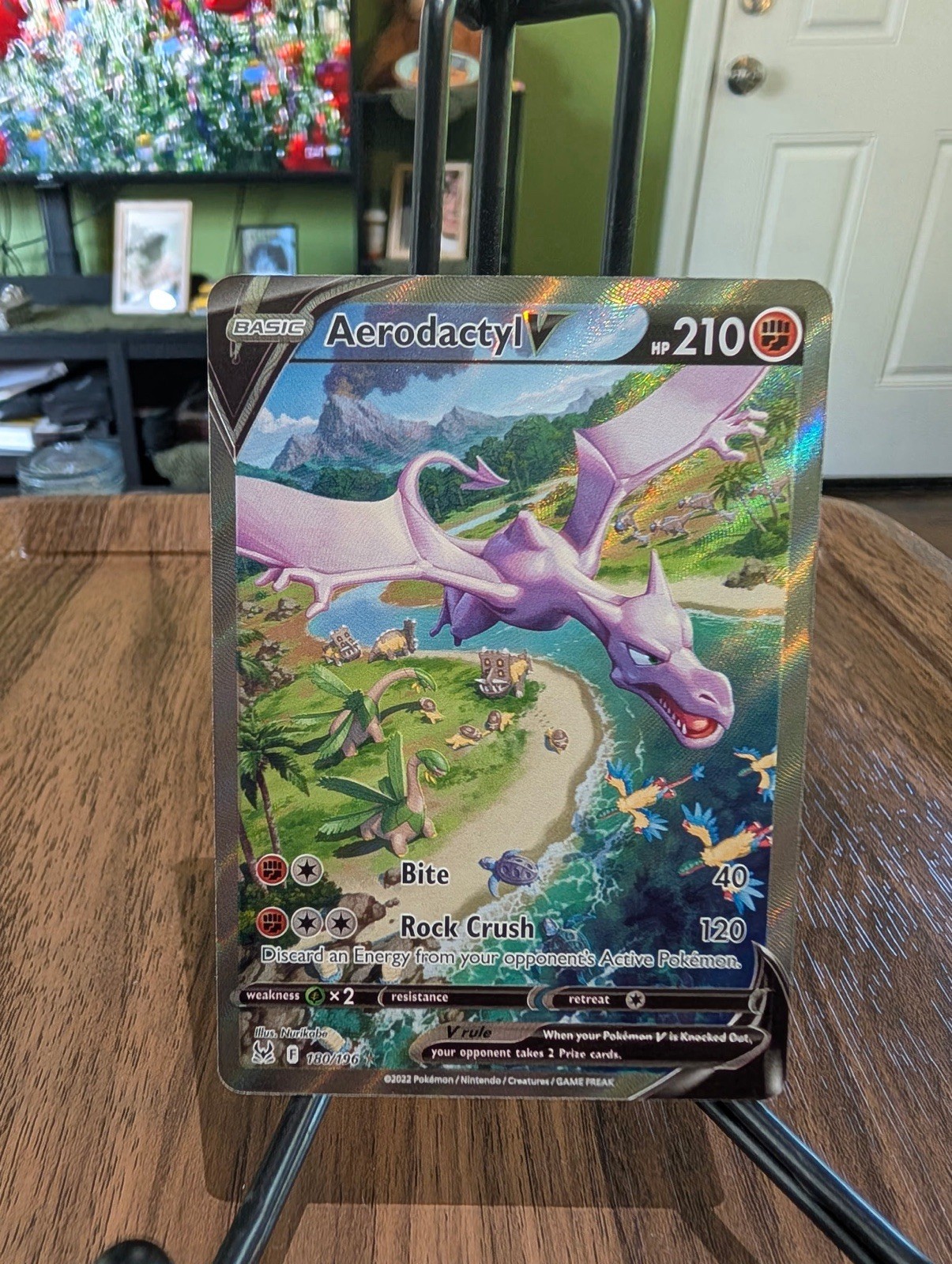 Pokémon TCG Aerodactyl v 180/196 Lost Origin Alt Art Holo Rare