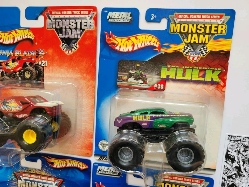 Лот из 4 2002 HULK Ninja лезвие Suzuki киборг Hot Wheels Monster Jam 1:64 HWMJ - Изображение 4 из 4
