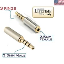 Versatile 3.5mm Male to 2.5mm Female Headphone Adapter - Perfect for Smartphones