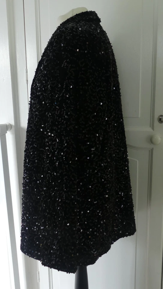 BNWT TU Black Sequin Jacket UK 20 - Image 3 of 4