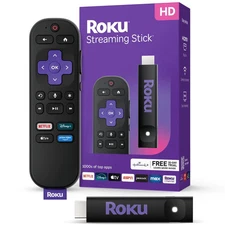 Roku Streaming Stick HD (2025) - w/Voice Remote, Free & Live TV