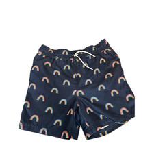 Janie  Jack Navy Blue Rainbow Drawstring Swim Trunks Boys Sz 6