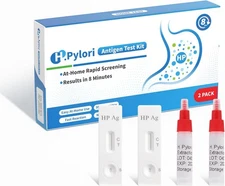 H Pylori Test Kit - 2 Pack Stool Antigen Self-Test for Home Use, 99% Accurate He