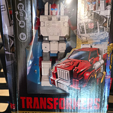 Transformers Transforming Truck Action Figure Robot Toy Red White Gray 8