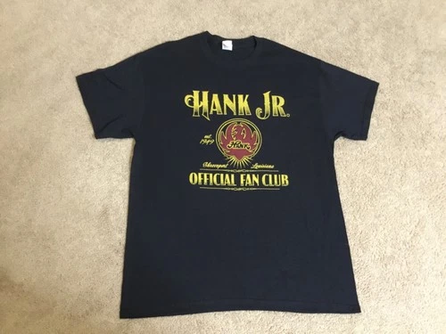 Vtg Hank Williams Jr. Fan Club T-SHIRT Men’s L Country Music Vintage vintage concert t-shirt, vintage, single stitch, B+ condition