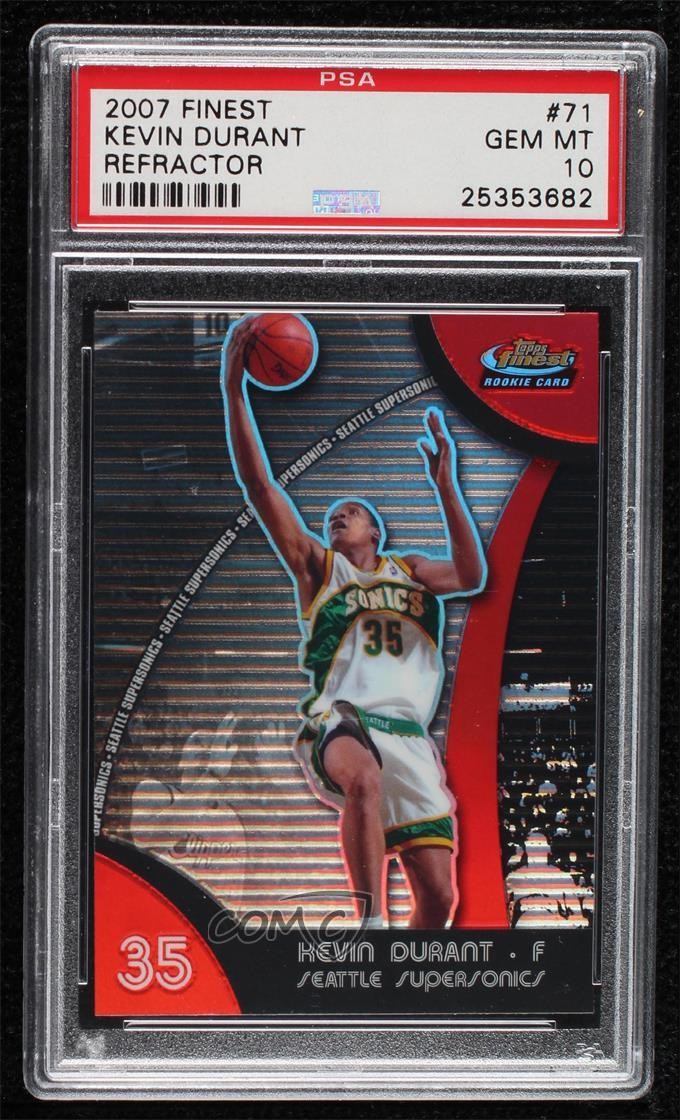 2007-08 Topps Finest Refractor Kevin Durant #71 PSA 10 GEM MT 04b0