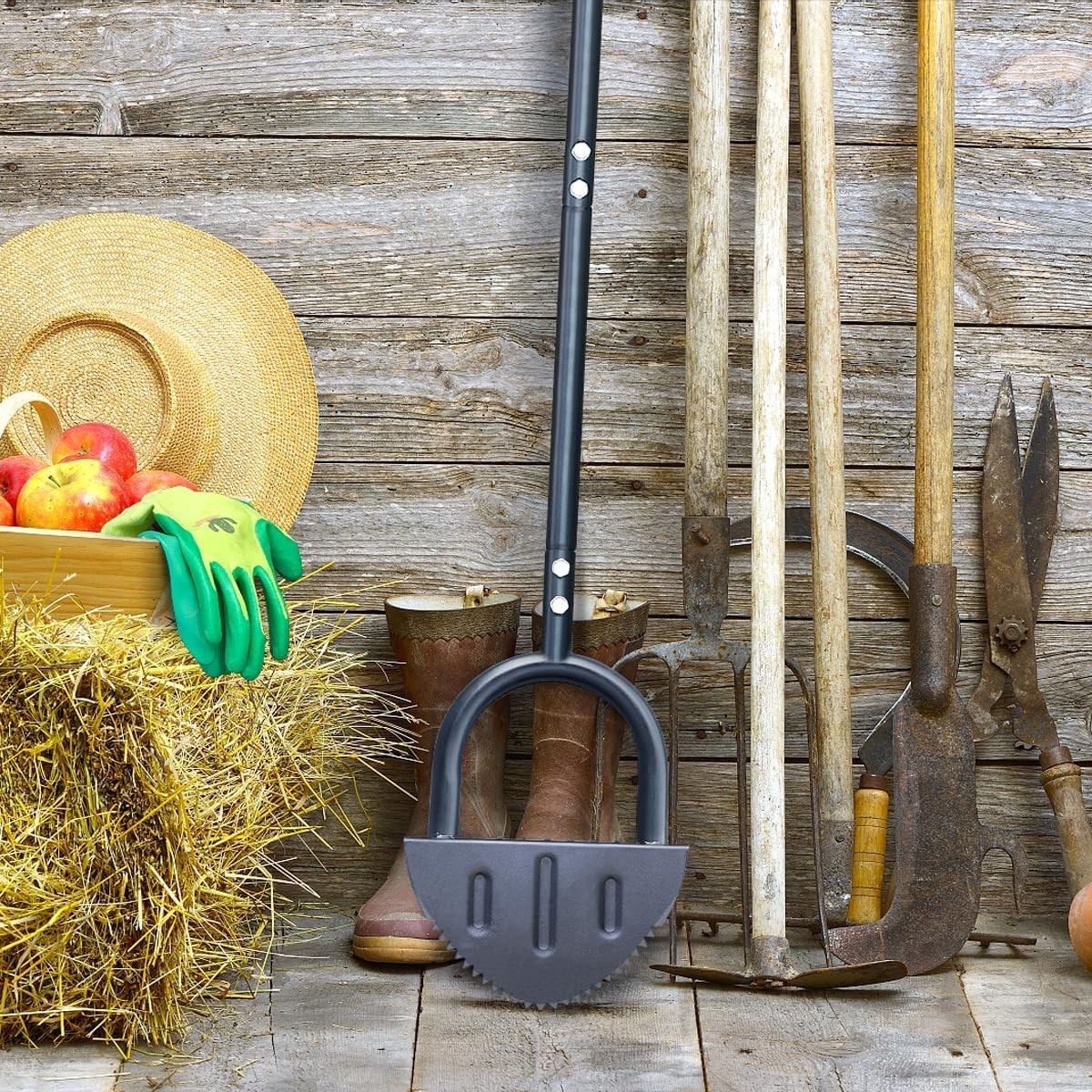 Saw-Tooth Lawn Edger 38-Inch Steel Handle Garden Border Trimmer for Walkways