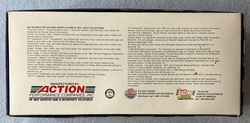 Dale Earnhardt 1:24 Diecast Replica #8 Legendary Series First Asphalt Win Action - Picture 4 of 9
