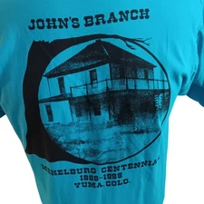 Large Single Stitch T-shirt Vintage 80's Yuma Colorado Centennial Screen Stars 