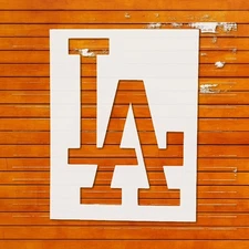 Reusable Plastic Stencil for DIY Crafts - Dodgers Design Template by StencilAir